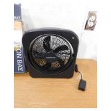 Hampton Bay 9 in. 3 Speed Dual Power Personal Indoor/Outdoor Desk Fan in Black