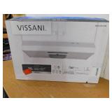 Vissani Arno 30 in. 240 CFM Convertible Under Cabinet Range Hood in White with Lighting and Charcoal Filter