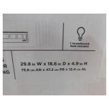 Vissani Arno 30 in. 240 CFM Convertible Under Cabinet Range Hood in White with Lighting and Charcoal Filter