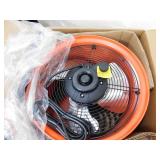 Commercial Electric 16 in. 3-Speed Drum Floor Fan in Orange High Velocity Turbo