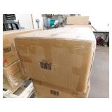 New Nathan James Gracie 24 in. Modern Counter Height Bar Stool with Back, Brushed Light Brown Wood Legs, Natural Flax/Brown