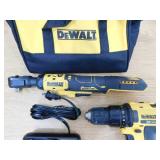 Dewalt 20v Power tool Lot Drill & Ratchet