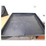 AMERICAN BUILT PRO 64 in. x 34 in. Heavy Duty Plastic HVAC Condensate Drain Pan w/ Drain Hose Adapter