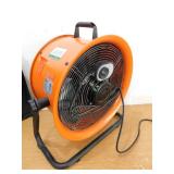 Commercial Electric 16 in. 3-Speed Drum Floor Fan in Orange High Velocity Turbo