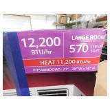 LG 12,200 BTU 230/208V Window Air Conditioner Cools 570 Sq. Ft. with Heater and Wi-Fi Enabled in White