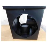 (2) NDS 9 in. x 9 in. Plastic Square Drainage Catch Basin in Black, 2 Opening Kit