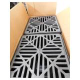 (2) NDS 9 in. x 9 in. Plastic Square Drainage Catch Basin in Black, 2 Opening Kit