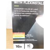 Commercial Electric Flexinstall Oval 16 in. Brushed Nickel Indoor Integrated LED Recessed Ceiling Light with 5CCT Plus DuoBright