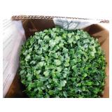 NATURAE DECOR Boxwood 11 in. Artificial Foliage Ball Hedges 2 Pieces