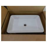 Glacier Bay 22 in. Ceramic Rectangular Vessel Bathroom Sink in White