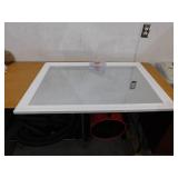 Glacier Bay 28.5 in. W x 40.5 in. H Rectangular Plastic Framed Wall Bathroom Vanity Mirror in White (Screws Not Included)