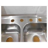 Elkay Pergola 33 in. Drop-in Double Bowl 20-Gauge Stainless Steel Kitchen Sink Only