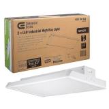 (2) Commercial Electric 2 ft. 18000 Lumens 171-Watts Integrated LED High Bay Light 120-277V 5000K Daylight Dimmable Garage Light