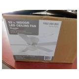 Hugger 52 in. LED Indoor White Ceiling Fan with Light Kit