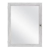 Glacier Bay 20 in. x 26 in. Recessed or Surface Mount Framed Medicine Cabinet in Gray with Mirror
