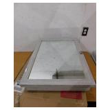 Glacier Bay 20 in. x 26 in. Recessed or Surface Mount Framed Medicine Cabinet in Gray with Mirror