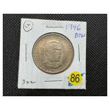 1946 Booker T. Washington Silver Commemorative Half Dollar