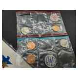 Three Uncirculated Coin 1776-1976 Set; 1974-D Eisenhower Dollar and Two Partial 1970 Proof Sets