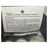 Three Uncirculated Coin 1776-1976 Set; 1974-D Eisenhower Dollar and Two Partial 1970 Proof Sets