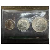 Three Uncirculated Coin 1776-1976 Set; 1974-D Eisenhower Dollar and Two Partial 1970 Proof Sets