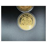 Two 24 Karat Gold Plated 1956 Corvette Coins