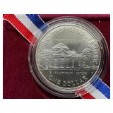 1993-P Mint State Thomas Jefferson Commemorative Silver Dollar in Original U.S. Mint Box