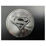 2016  BU One Ounce .9999 Silver Canada Superman Coin