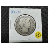 Better Date 1895-O Silver Barber Half Dollar PCGS Price Guide for a VF8 is $100