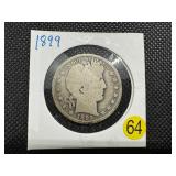 1899 Silver Barber Half Dollar
