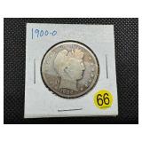 Better Date 1900-O Silver Barber Half Dollar PCGS Price Guide for a G4 is $45