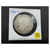 1902-O Silver Barber Half Dollar