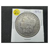 1891 Morgan Silver Dollar