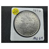 1896 Morgan Silver Dollar Marked MS64 When Purchased