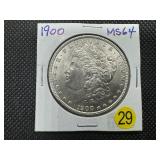 1900 Morgan Silver Dollar Marked MS64 When Purchased