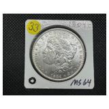 1904-O Morgan Silver Dollar Marked MS64 When Purchased