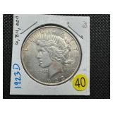 1923-D Peace Silver Dollar Marked BU When Purchased