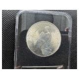 1924 Peace Silver Dollar from Original Roll  in Slab Marked Gem BU When Purchased PQ Coin with Great Luster