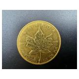 1984 .9999 Pure 1 Oz. Gold Maple Leaf Coin