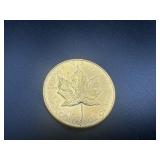 1984 .9999 Pure 1 Oz. Gold Maple Leaf Coin