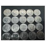Twenty Bicentennial Fifty Cent Pieces