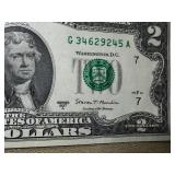 Ten Sequential Two Dollar Bills