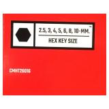 Craftsman T-Handle Metric Hex Key 7 Piece Set Model # CMHT26016