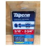 Lot of 6 - Tapcon 3/16"x2-3/4" Hex Head 25 Packs Model # HW3-234P25