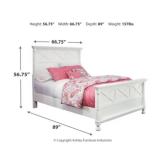 ASHLEY FURNITURE Kaslyn Queen Panel Bed in White B502-57/54/96