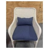 HAMPTON BAY Garden Hills 5-Piece Wicker Outdoor Chat Set with CushionGuard Sky Blue Cushions