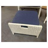 HAMPTON BAY Garden Hills 5-Piece Wicker Outdoor Chat Set with CushionGuard Sky Blue Cushions