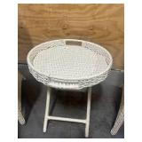 HAMPTON BAY Garden Hills 5-Piece Wicker Outdoor Chat Set with CushionGuard Sky Blue Cushions