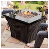 BLUE RHINO 32-in W 50000-BTU Steel Square Propane Gas Fire Pit Table