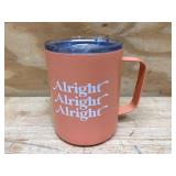 12 oz peach colored mug with a lid 0725242.90
