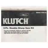 Lot of 4 - Klutch 3 Piece Double-Sharp Saw Kit Model # 40015